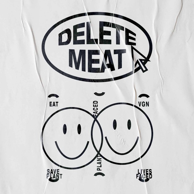 Delete Meat - Orange T-Shirt from Plant Faced Clothing