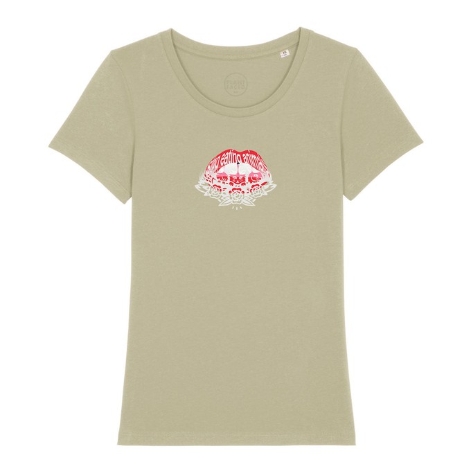 Read My Lips - Femme Tee - Sage from Plant Faced Clothing