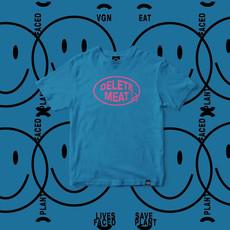 Delete Meat - Royal Blue T-Shirt via Plant Faced Clothing