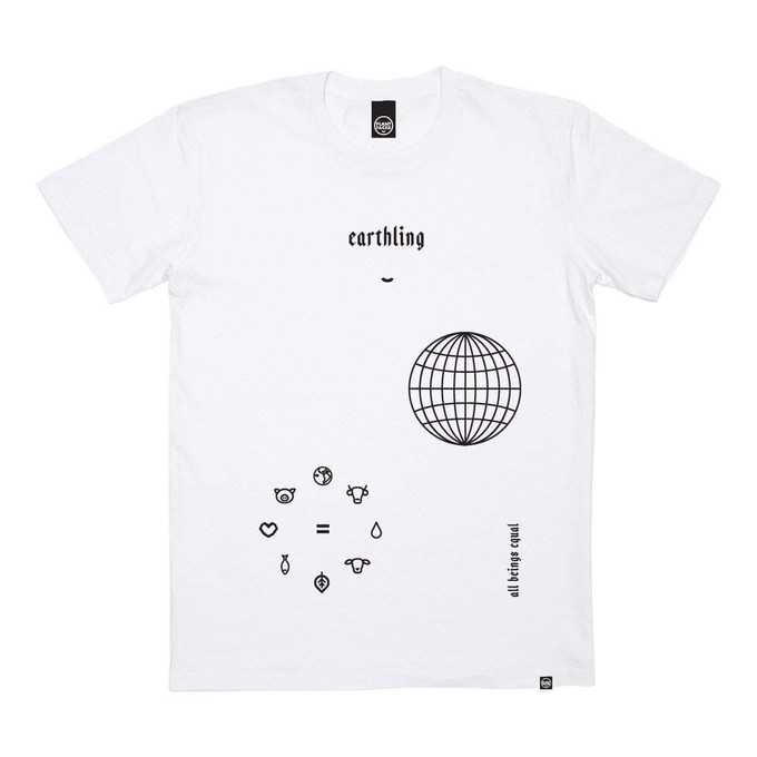 Earthling Tee - White from Plant Faced Clothing