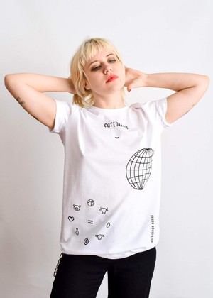 Earthling Tee - White from Plant Faced Clothing