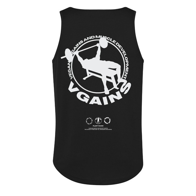 VGAINS Emblem Training Vest - Black from Plant Faced Clothing