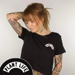 Plant Life Classic - Black Crop Top from Plant Faced Clothing