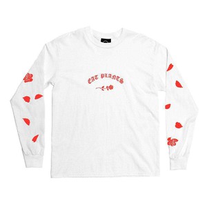 Eat Plants Scattered Roses - Long Sleeve - White from Plant Faced Clothing