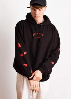 Eat Plants Scattered Roses - Hoodie - Black via Plant Faced Clothing