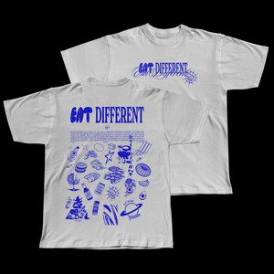 Eat Different - White T-Shirt from Plant Faced Clothing