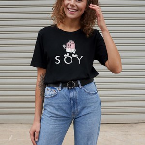 SOY Cartoon Tee - Black T-Shirt from Plant Faced Clothing