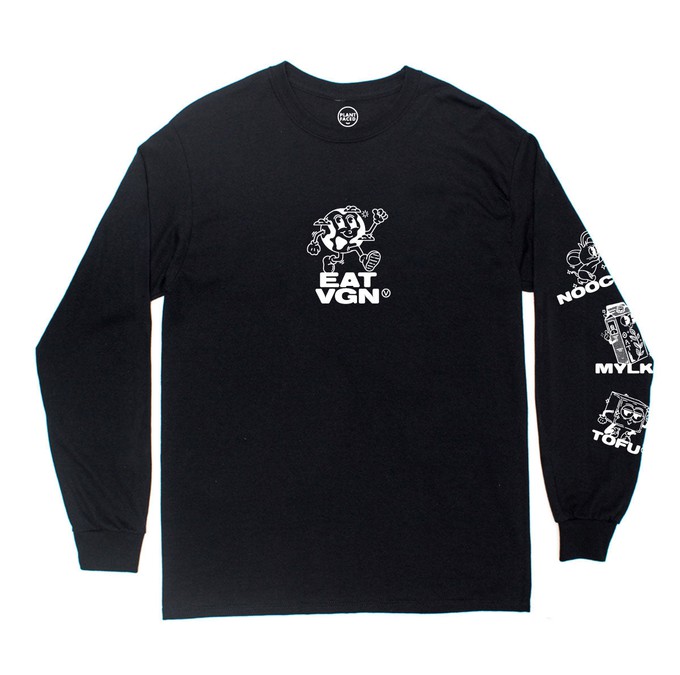 EAT VGN - Long Sleeve - Black from Plant Faced Clothing