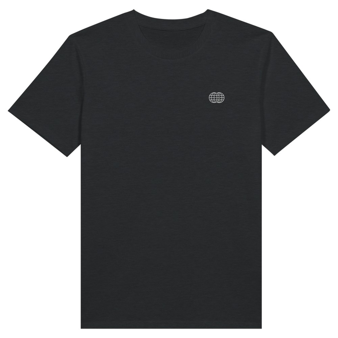 Basic T-Shirt Embroidered Charcoal from Pure Ecosentials