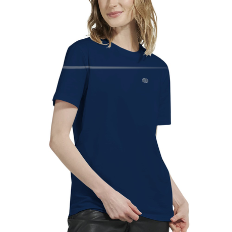 Basic T-Shirt Embroidered Navy from Pure Ecosentials