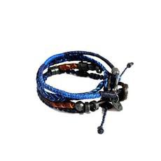 Bracelet Earth Blue - For Men- Beautiful and Fairtrade via Quetzal Artisan