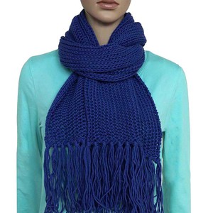 Scarf and Hat Blue - Merino Wool and Bio Cotton - Soft & Warm from Quetzal Artisan