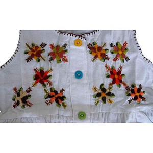 Cotton Dress Brown Flowers 4 - Age 1-2 years - Fairtrade from Quetzal Artisan