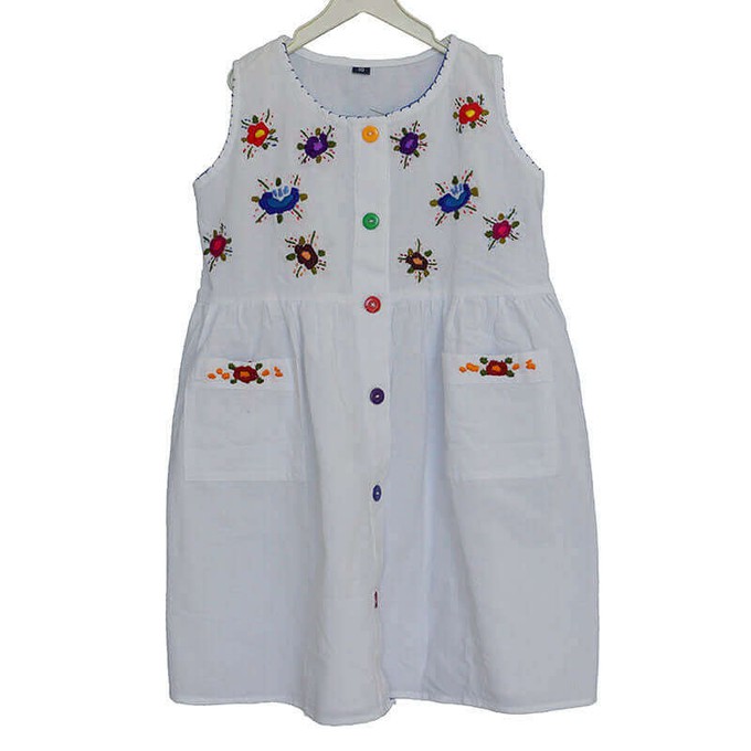 Cotton Dress Blue Moon 10 - Age 3-4 years - Lovely and Fair from Quetzal Artisan