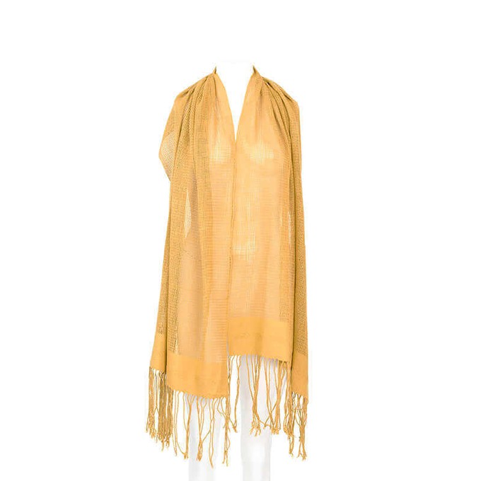 Shawl Yellow Ochre - Beautiful, Fairtrade and Sustainable from Quetzal Artisan