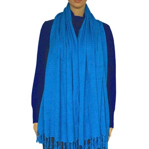 Shawl Light Blue - Natural Dyes - Ecofriendly and Fairtrade from Quetzal Artisan