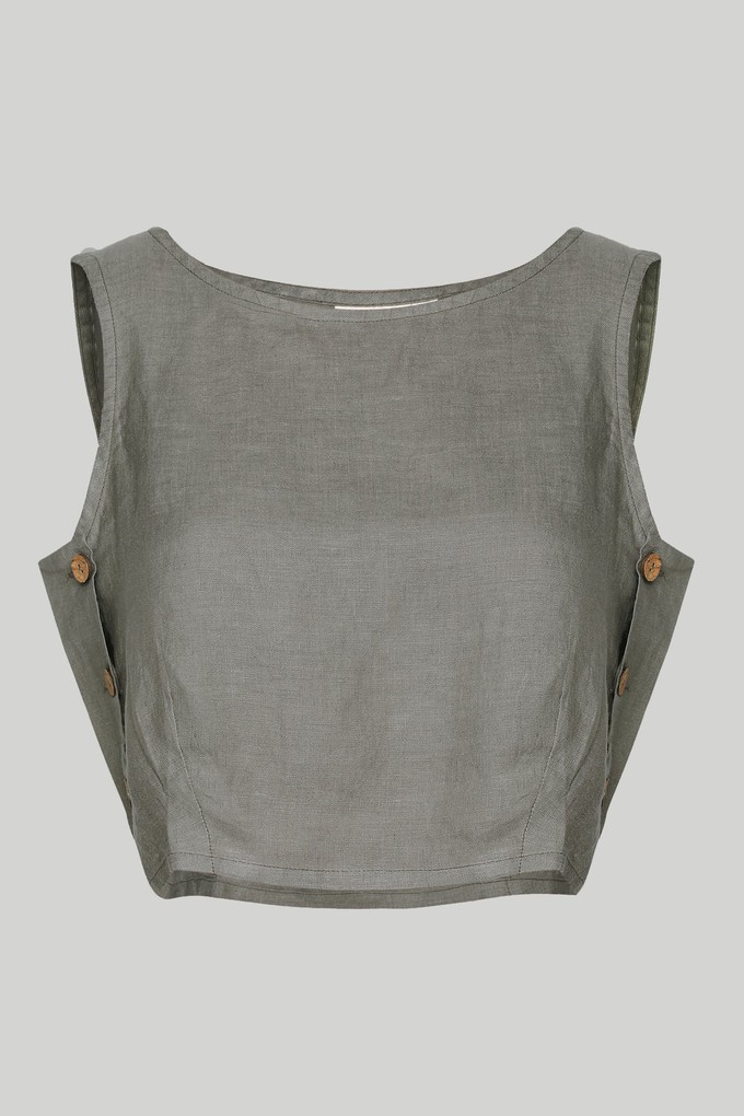 Boxy Crop Top in Dark Green from Reistor