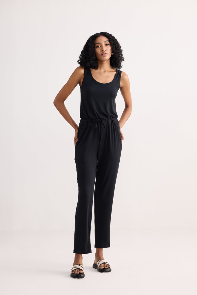 Relaxed Drawstring Jumpsuit in Black from Reistor