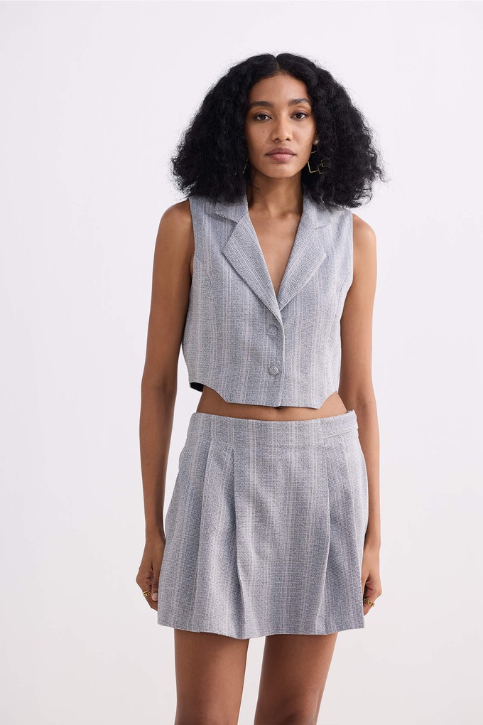 Cotton Tweed Skort in Grey from Reistor