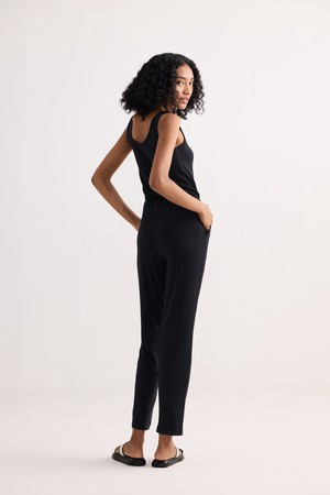 Relaxed Drawstring Jumpsuit in Black from Reistor