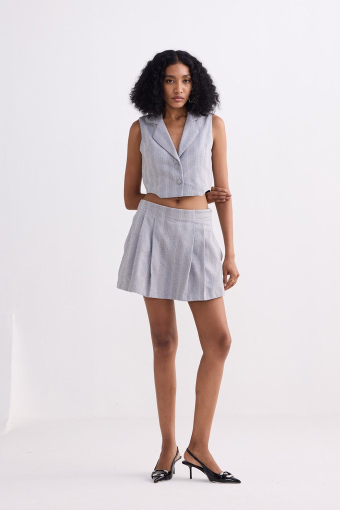 Cotton Tweed Skort in Grey from Reistor