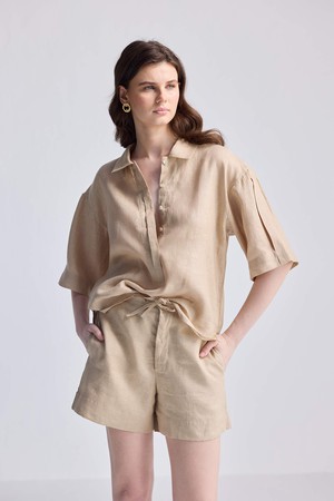 Drawstring Shorts in Neutral Beige from Reistor