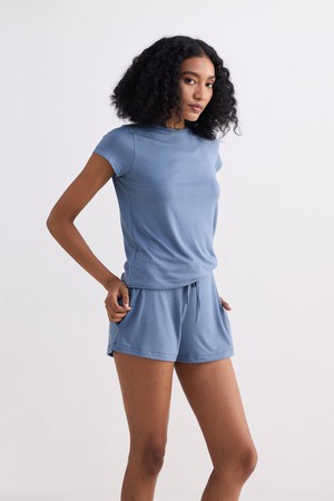 Essential Short Sleeve Tee in Blue from Reistor