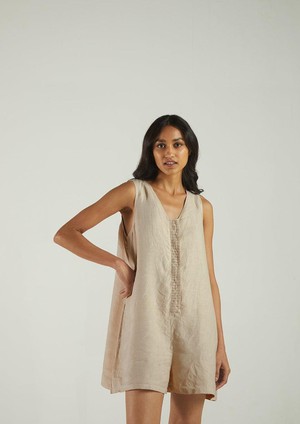 Romp and Play Romper In Sand Beige from Reistor