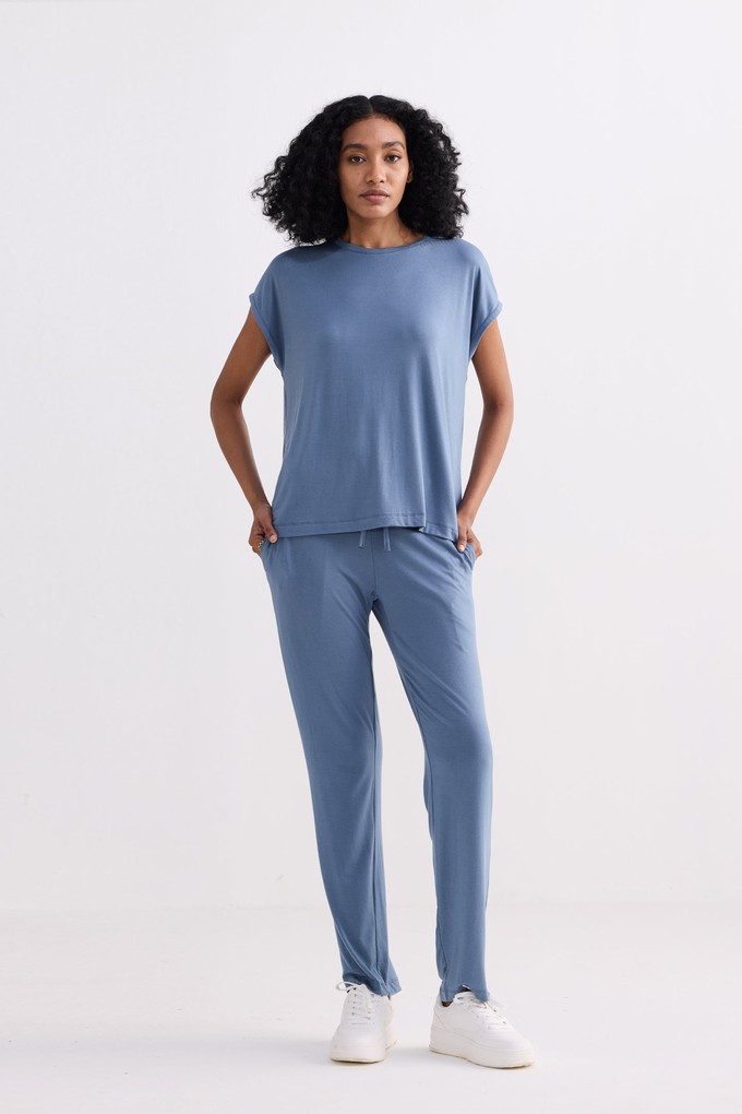 Relaxed Tee Set in Blue from Reistor