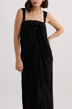 Twilight Twist Strappy Maxi Dress in Black from Reistor