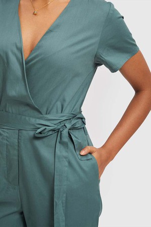 Cropped Wrap Jumpsuit from Reistor