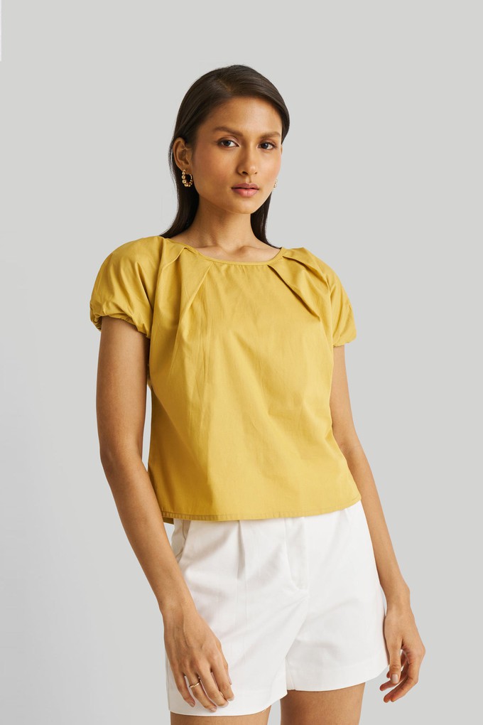 Balloon Sleeve Top in Mustard from Reistor