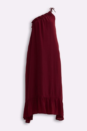 One-shoulder Midi dress in Burgundy from Reistor