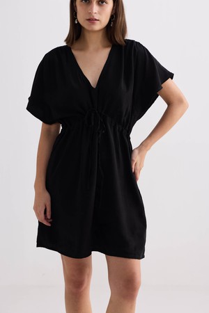 Short gathered Dress in Black from Reistor