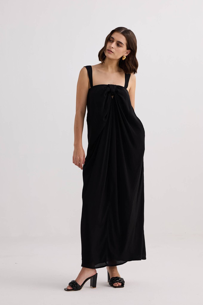 Twilight Twist Strappy Maxi Dress in Black from Reistor