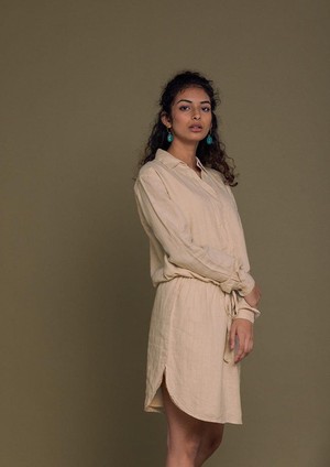 Meet me by the Cliff Dress in Neutral Beige from Reistor