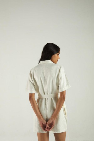 Barefoot in the Park Romper in Off-white from Reistor