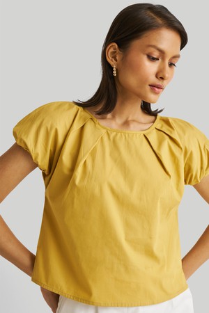 Balloon Sleeve Top in Mustard from Reistor