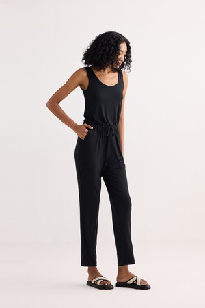 Relaxed Drawstring Jumpsuit in Black from Reistor