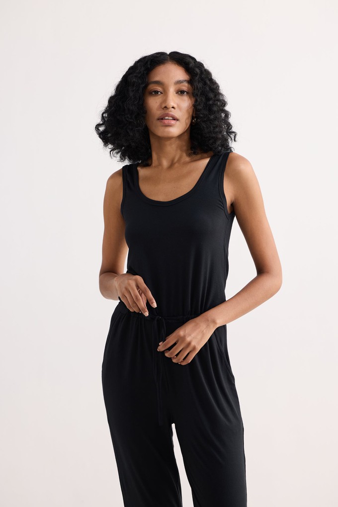 Relaxed Drawstring Jumpsuit in Black from Reistor