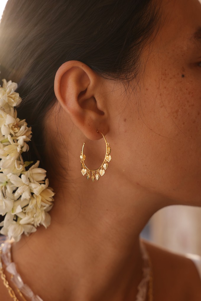 Peepal Leaf Hoops from Rize