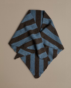 Triangle Scarf | Blue Wide Stripe from ROVE