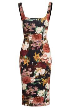 Sleeveless Floral Bodycon Dress via Sarvin