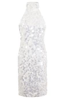 White Backless Mini Dress via Sarvin