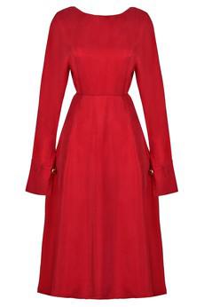 Long Sleeve Midi Dress via Sarvin