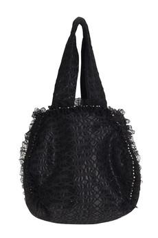 Black Lace Pouch Bag via Sarvin