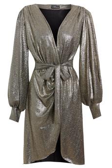 Sequin Wrap Dress via Sarvin