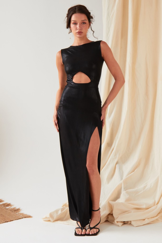 Black Cut Out Maxi Dress from Sarvin