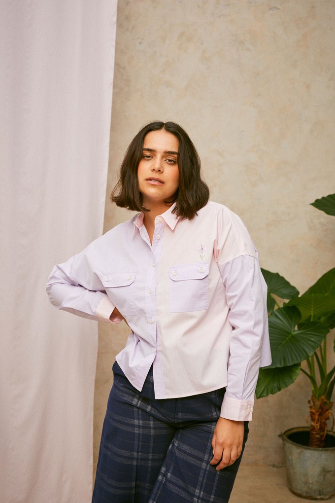 Jules Utility Shirt, Pink/ Lilac from Saywood.