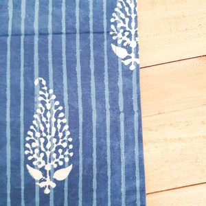 Indigo block-printed placemats set of 2, handmade table mats from Shakti.ism